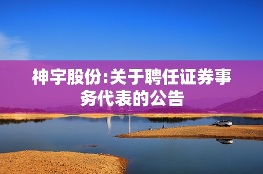 神宇股份:关于聘任证券事务代表的公告