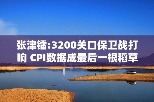 张津镭:3200关口保卫战打响 CPI数据成最后一根稻草