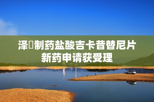 泽璟制药盐酸吉卡昔替尼片新药申请获受理