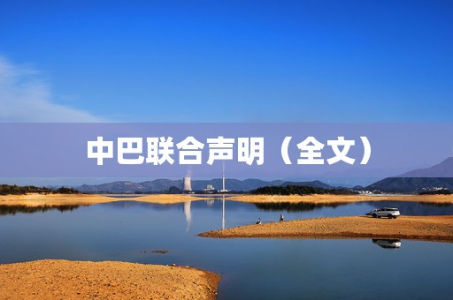 中巴联合声明（全文）