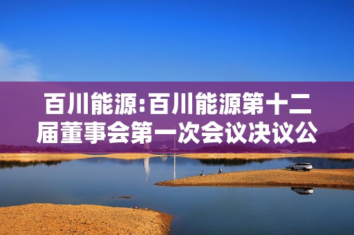 百川能源:百川能源第十二届董事会第一次会议决议公告