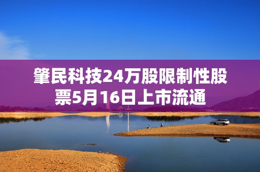 肇民科技24万股限制性股票5月16日上市流通
