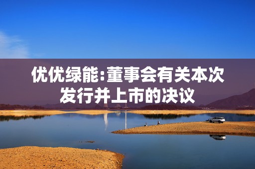 优优绿能:董事会有关本次发行并上市的决议