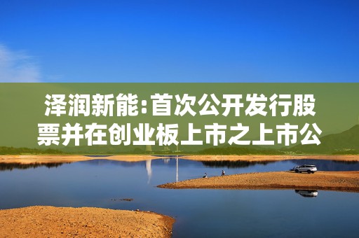 泽润新能:首次公开发行股票并在创业板上市之上市公告书提示性公告