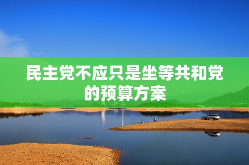 民主党不应只是坐等共和党的预算方案