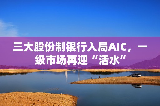 三大股份制银行入局AIC，一级市场再迎“活水”