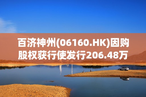 百济神州(06160.HK)因购股权获行使发行206.48万股