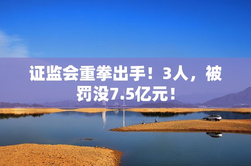 证监会重拳出手！3人，被罚没7.5亿元！