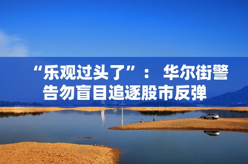 “乐观过头了”： 华尔街警告勿盲目追逐股市反弹