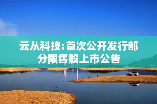 云从科技:首次公开发行部分限售股上市公告