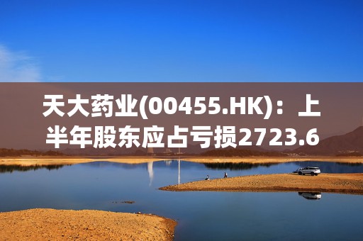 天大药业(00455.HK)：上半年股东应占亏损2723.6万港元