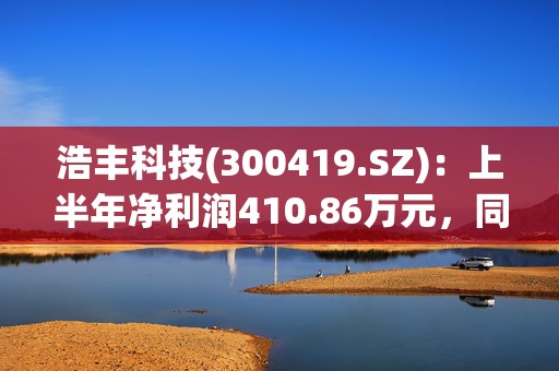 浩丰科技(300419.SZ)：上半年净利润410.86万元，同比下降54.62%