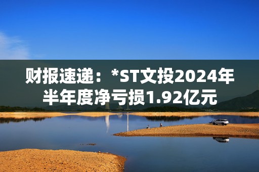 财报速递：*ST文投2024年半年度净亏损1.92亿元