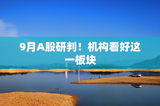 9月A股研判！机构看好这一板块  第1张